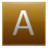 Letter A gold Icon